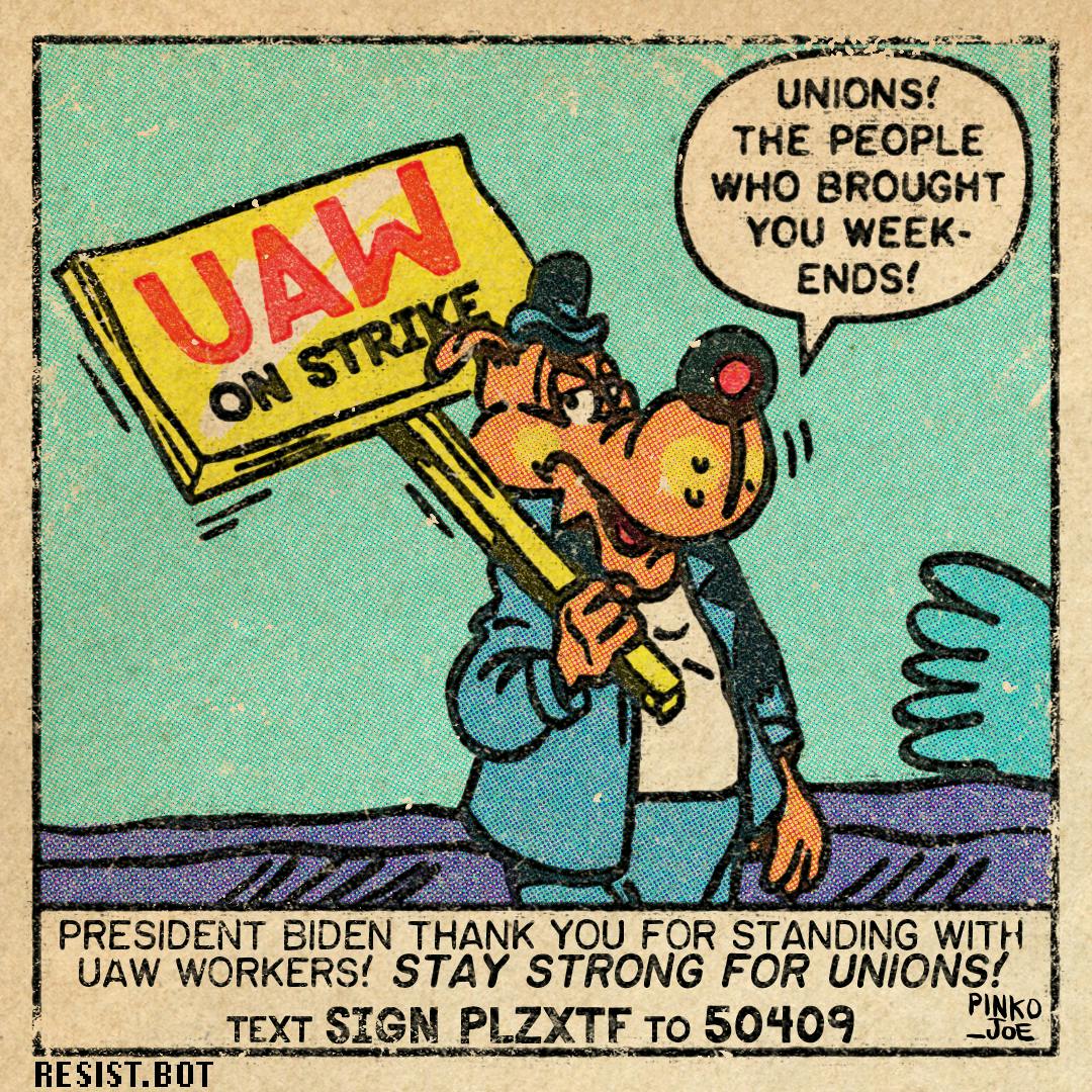 President Biden thank you for standing with UAW workers! Stay strong for unions!